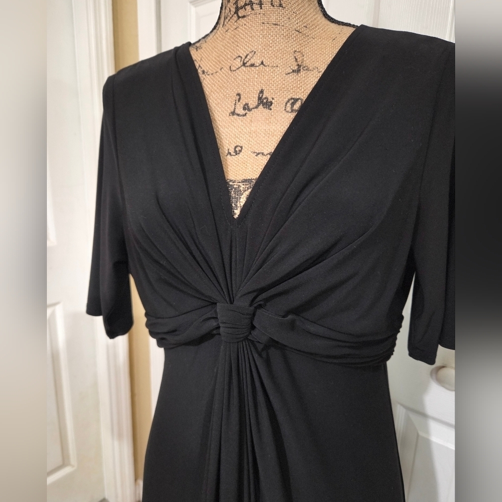 Jones New York Black Knot-Front Midi Dress - Picture 2 of 11